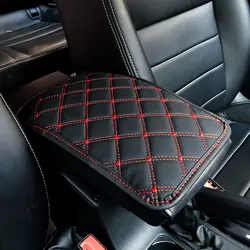 Leather Car Armrest Mat Interior Cushion Cover Armrest Protector for Volkswagen VW Passat b6 b8 b5 b7 Golf 4 5 6 mk7 mk6 mk3