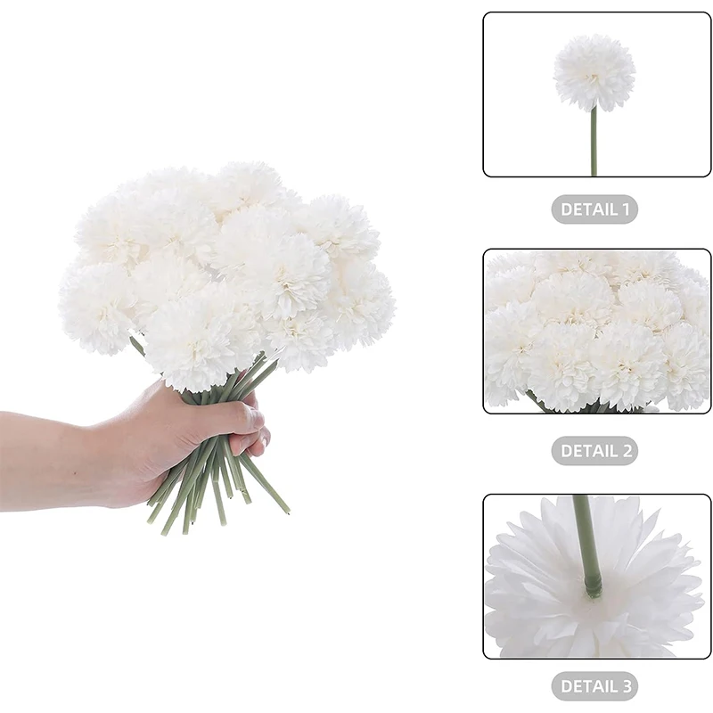 2/4 Stück Herbst Künstliche Blumen Dekor Seide Gänseblümchen Künstlicher Blumenstrauß für Zuhause Hochzeit Dekor Party Halloween Dekoration Gefälschte Blume – Detail 9