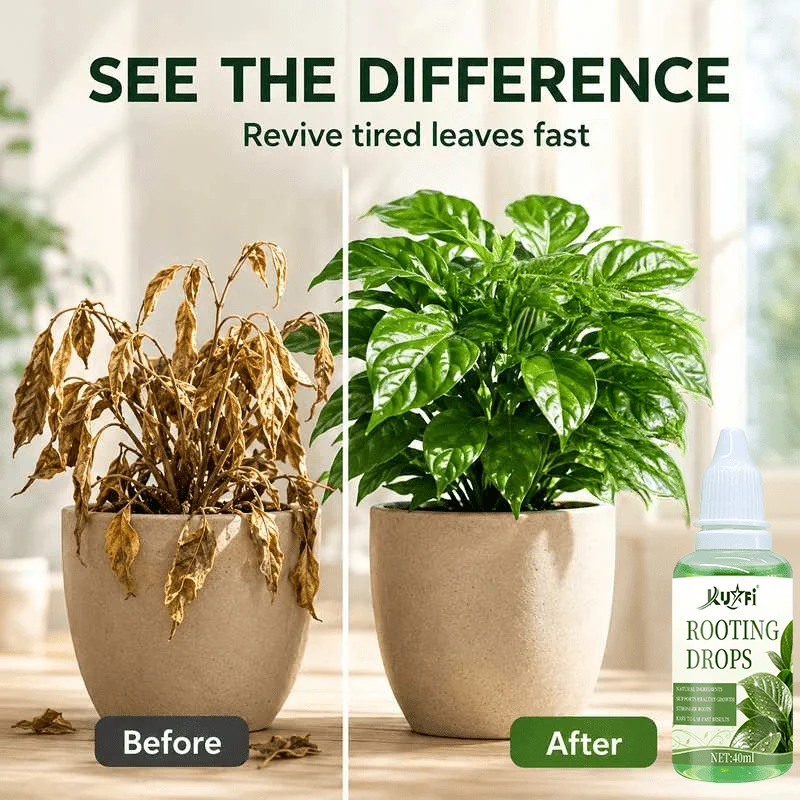 Plant Root Inducer: Root protector, fixes yellow leaves, restores glossy foliage, universal care liquid for potted plants