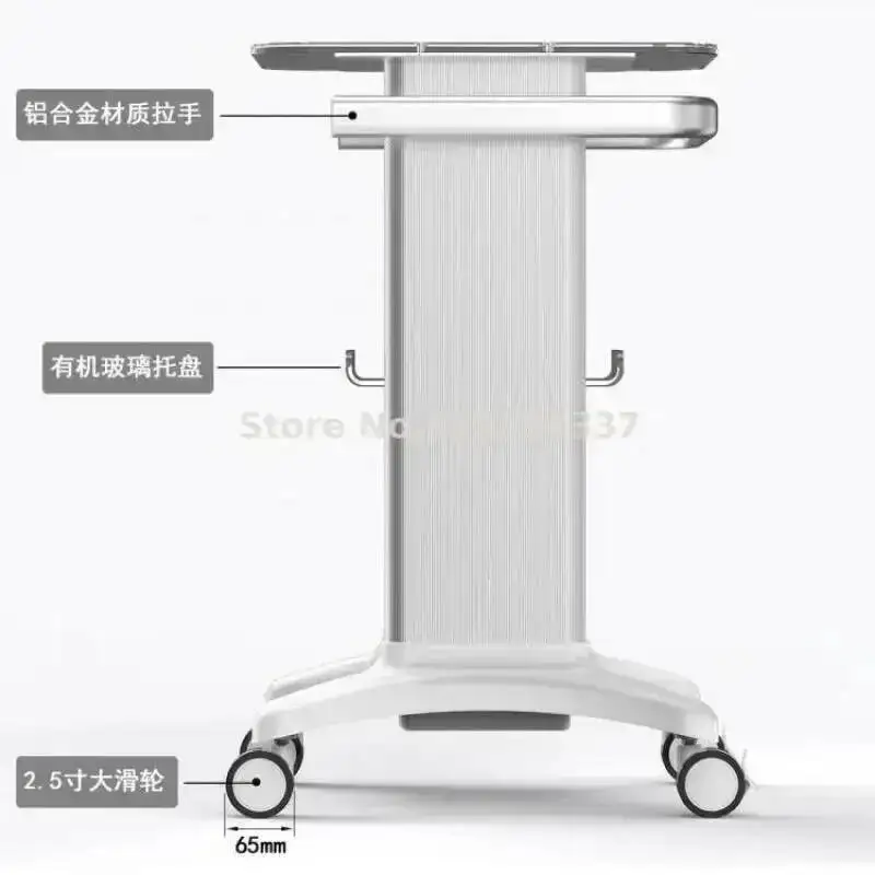 Aesthetic Beauty Cart Acrylic Small Bubble Shelf Base Dental Clinic Ultrasound Medical Beauty Cart Enlarge Salon Furniture