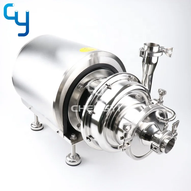 SS304 and SS316L stainless steel sanitary self priming centrifugal pump for syrup oil and wine and CIP system