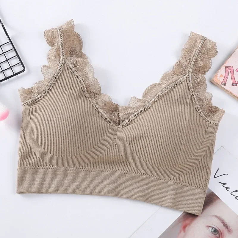Women Tank Top Non-wire Bra Sports Brassiere Seamless Underwear Sexy Lingerie Comfort Crop Top