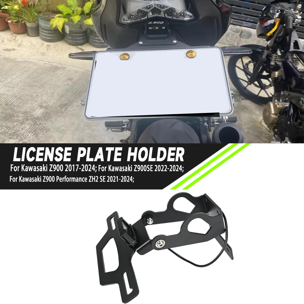 

Motorcycle License Plate Holder Rear Fender Tidy Eliminator Registration Bracket For KAWASAKI Z900 Performance ZH2 SE Z900SE 24