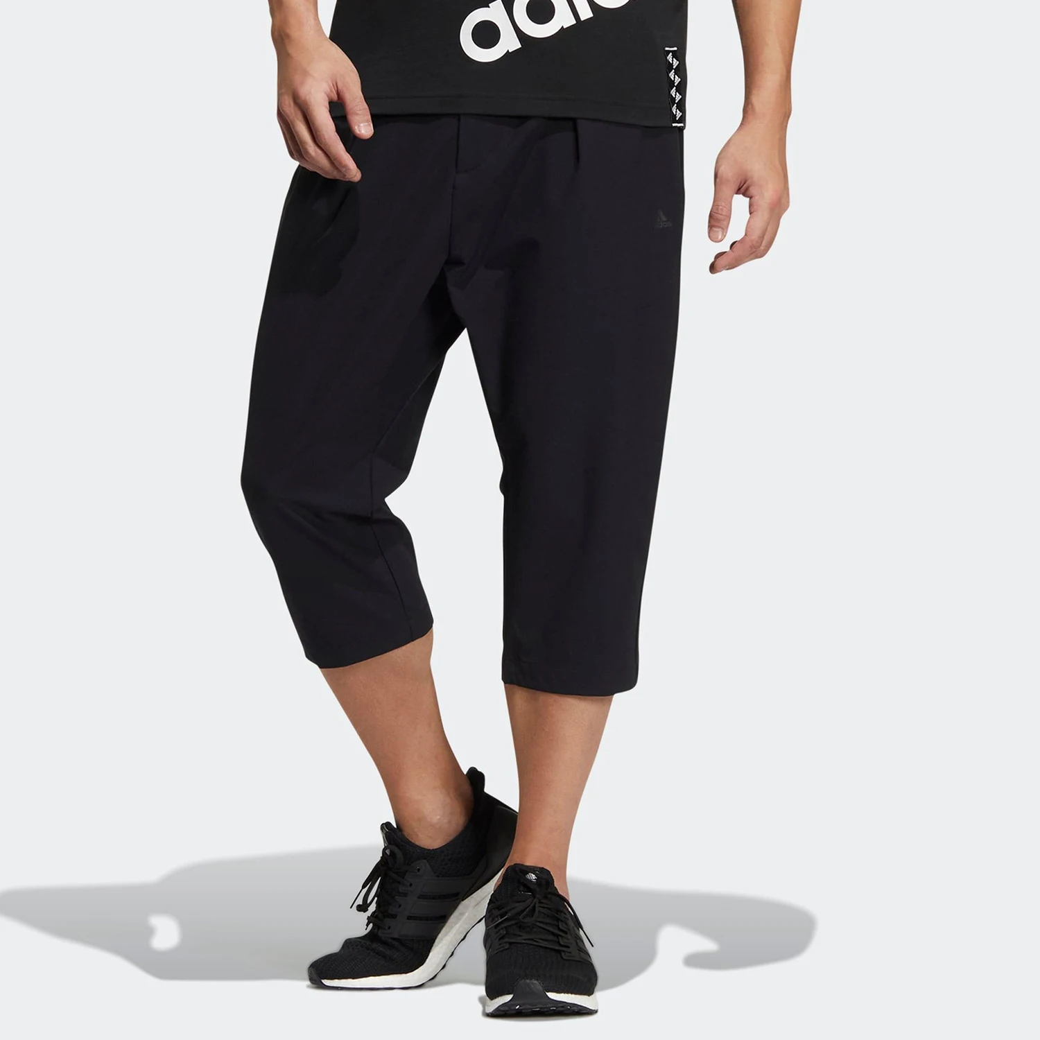 Adidas genuine ID2CAPRIPNT new men's black minimalist cropped pants HI3640
