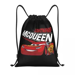 Custom Lightning McQueen Racer borse con coulisse uomo donna leggero Cartoon Cars sport Gym Storage Backpack