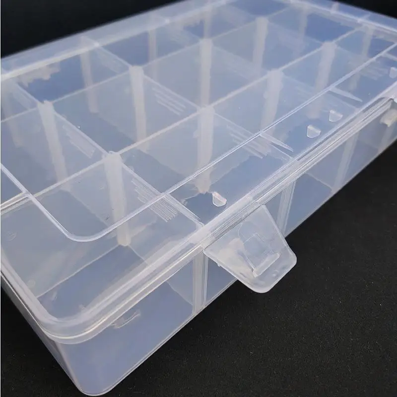 15-Grid Adjustable Plastic Organizer Box Removable Dividers Storage Case For Jewelry Beads Crafts Household Screw Tool Box