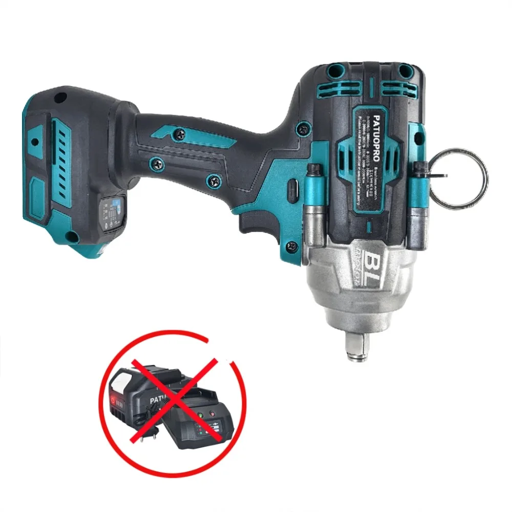 

PATUOPRO Max 2000N.M Brushless Electric Impact Wrench 1/2 Inch Cordless Rechargeable Handheld Power Tools For Makita 18V Battery