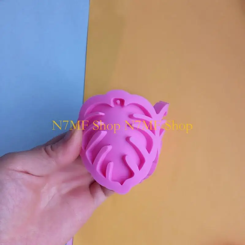 

N7MF 3 Pcs Leaves Earrings Epoxy Resin Mold Ear Studs Necklace Silicone Mould DIY Crafts Jewelry Pendants Casting Tool