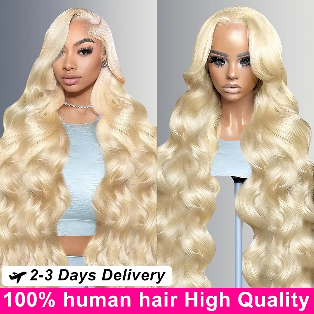 

30-дюймовый прозрачный парик из натуральных волос 613 блонд, 13x6, с эффектом «волна», кружевной фронтальный парик из бразильских волос, натуральный цвет