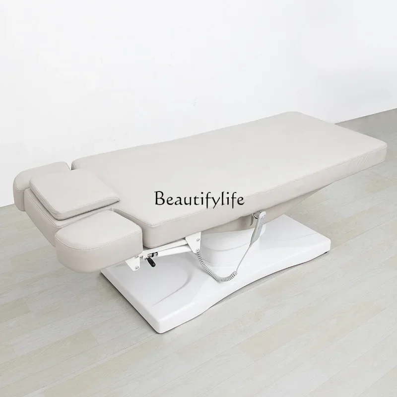 

02Grey Salon Modern Leather Therapy Massage Bed Beauty Spa Electric Beauty Chair