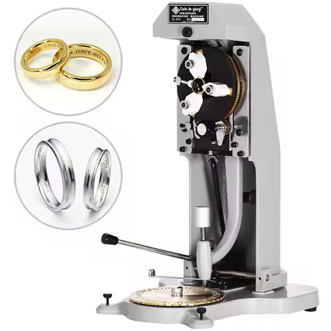 SucceBuy Inside Ring Engraver Stamper w/Two Face Standard Letter Block Dial Plotter Gold Silver Jewelry Making Engraving Machine