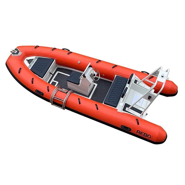 

4.8m Deep V PVC/Hypalon/Orca Aluminum RIB 480 Hull Inflatable Rigid Boat With Outboard Engine