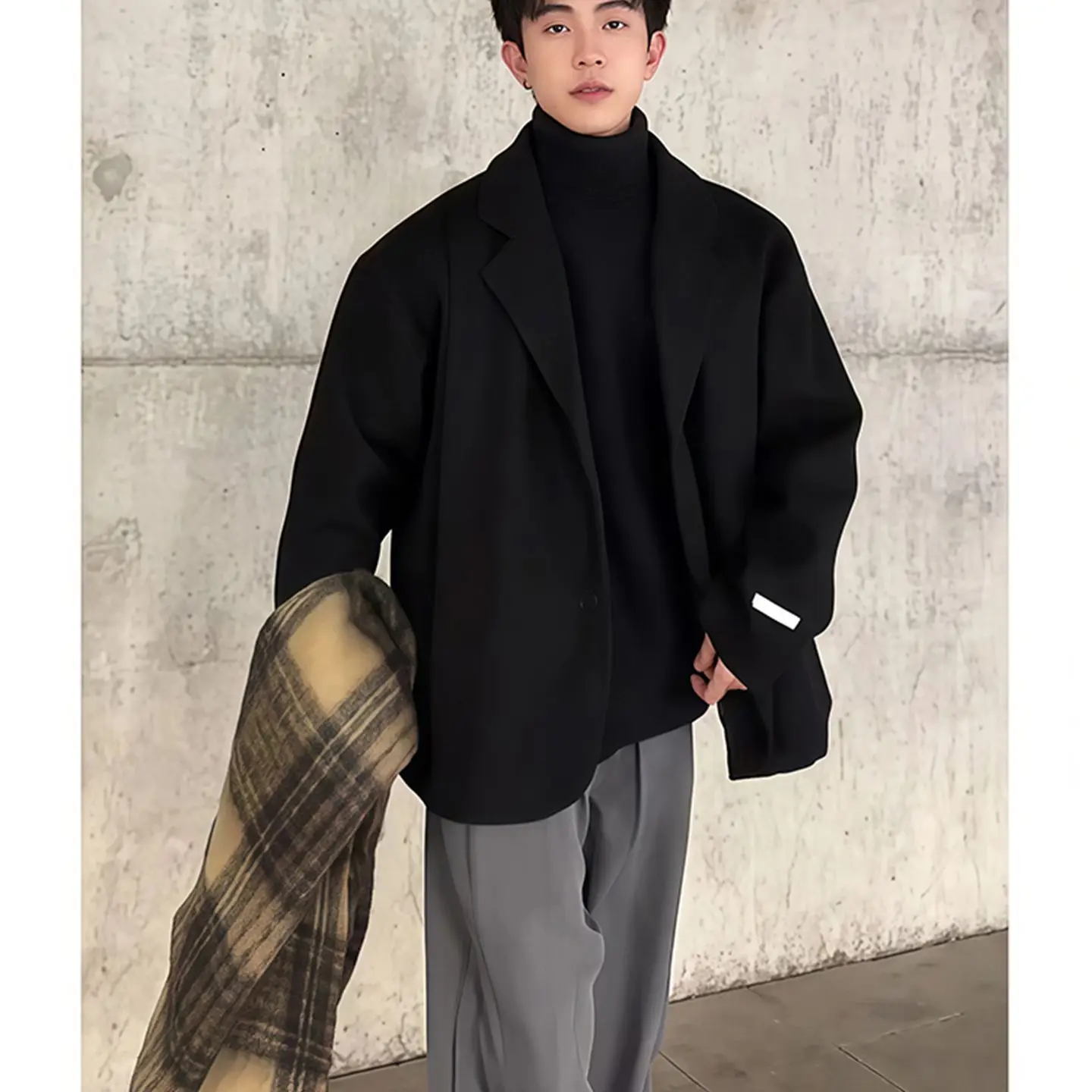 

Wool Blend Jacket Man High Quality Mens Sport Exercise Activity Recreation Competition Performance Physical Health Fitness Style