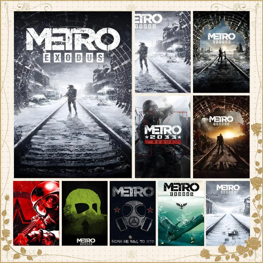 Game M-Metro Exodus Survival Shooter Poster Wall Art Bedroom Living Room Dorm Bar Cafe Gym Studio Home Decor Gifts