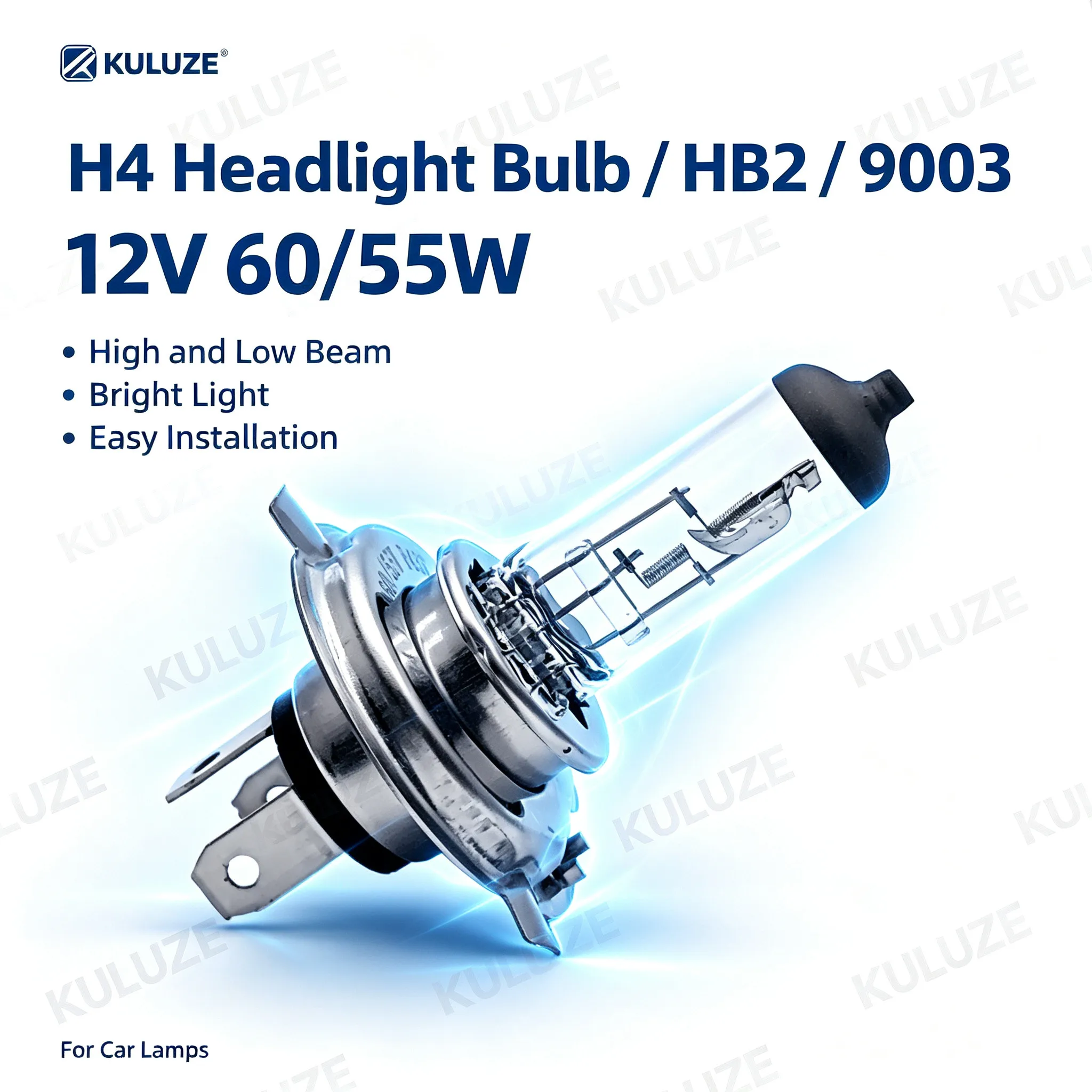 10 Pcs H4 HB2 9003 Halogen Headlight Bulbs Dual Filament High Low Beam 60W 55W 3200K Quartz Clear 12V Car Headlamp Auto Lamps
