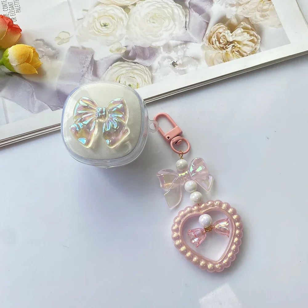 حافظة شفافة لطيفة على شكل حب لهاتف QCY T13 /T13X / T13ANC T18 T20 غطاء من السيليكون لسماعة QCY HT05 حافظة ناعمة لـ QCY T17