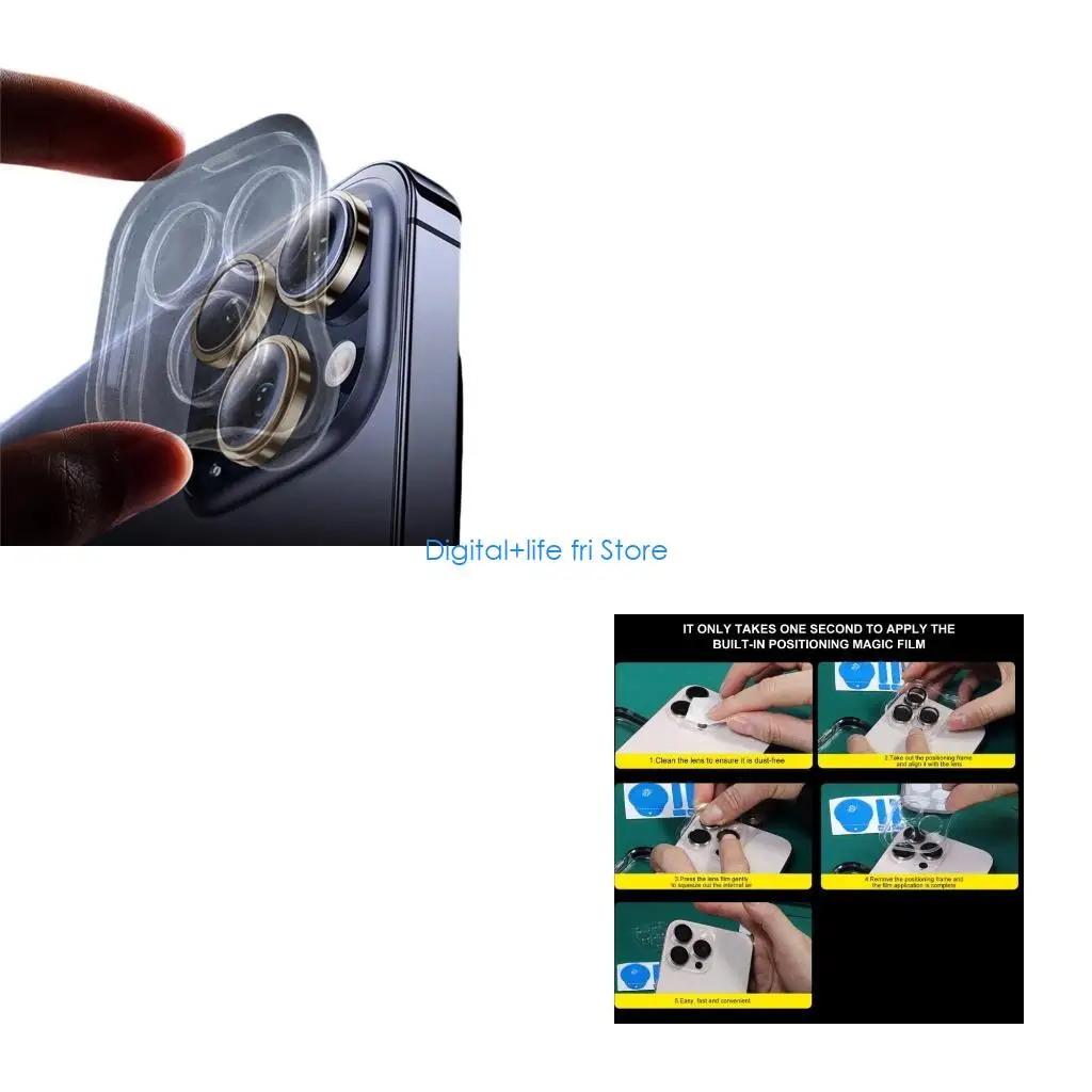 E06D Invisible Lens Protector 9H Hardness Anti Scratch Phone Lens Film Aluminum Glass Protections for Phone 15/16 Series