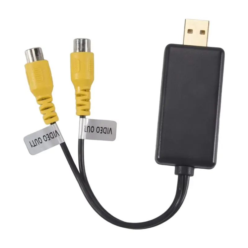 USB To CVBS RCA Video Output Adapter Box Interface Connect To Monitor Display Device For Android Radio Multimedia Durable (A)