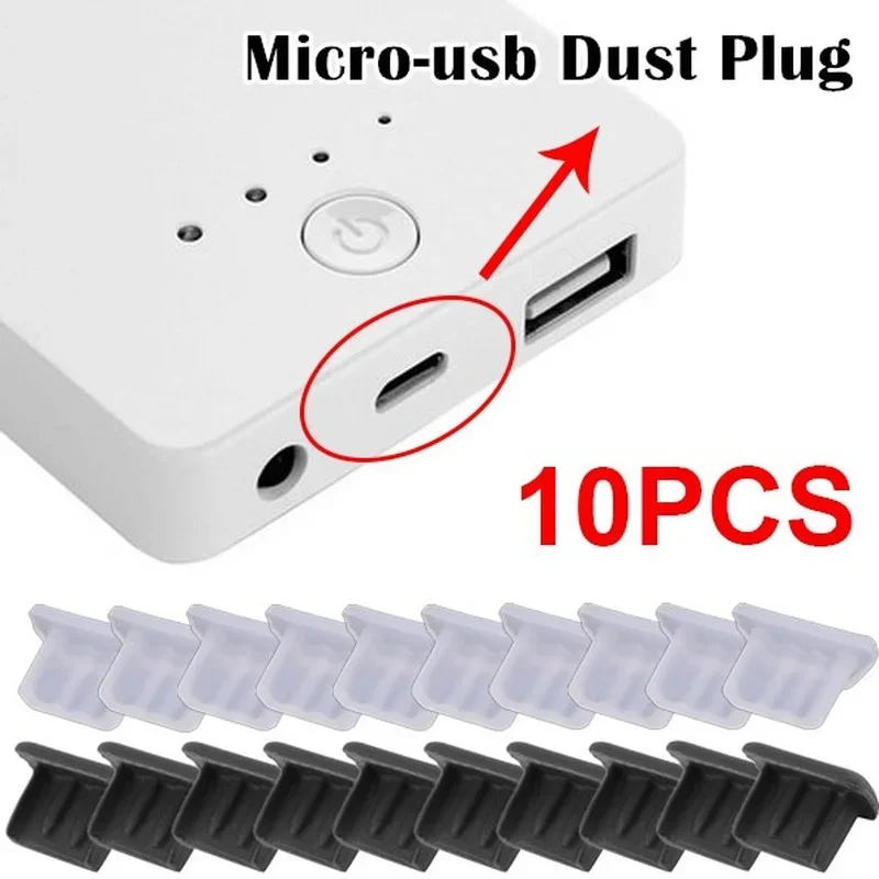 1-10pcs Micro USB Dust Plug Silicone Universal Android Charging Port Dust Plug Protector Cover for Xiaomi Samsung Dustproof Caps