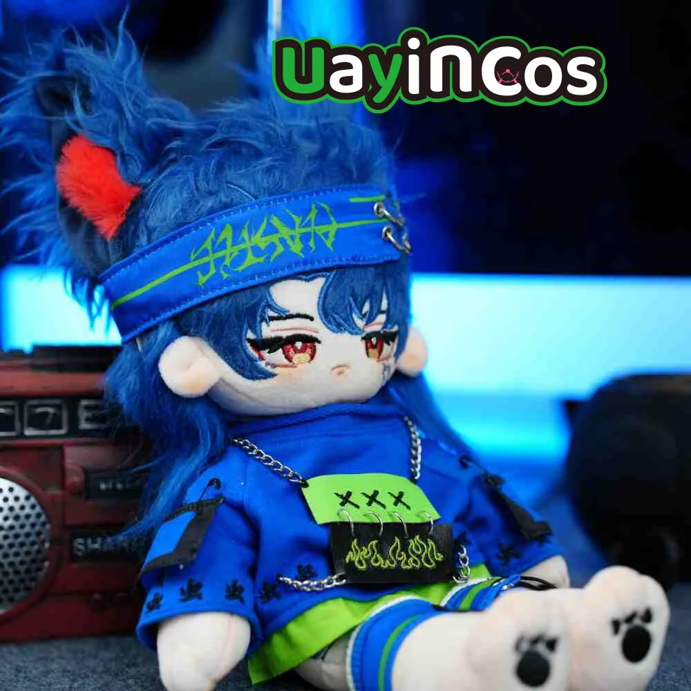 

Аниме jing ling Blue Hair Fox Ear Без атрибутов Monster Stuffed 30 см Длинные ноги Плюшевые хлопковые куклы Игрушка-скелет для тела для