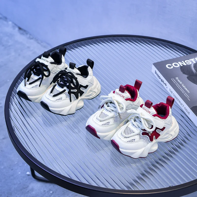 Kids Sneakers Breathable Mesh Children Casual Shoes Non Slip Thick Sole Toddler Sports Shoes Boys Girls Fashion Running Trainers