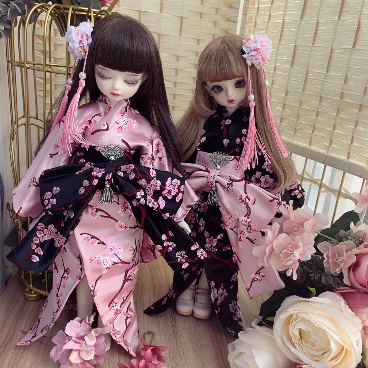 Bata tipo kimono BJD a escala 1/6, 1/4, 1/3, disfraz antiguo, albornoz, traje para BJD/SD YOSD MSD SD13, accesorios de ropa para muñecas A1670