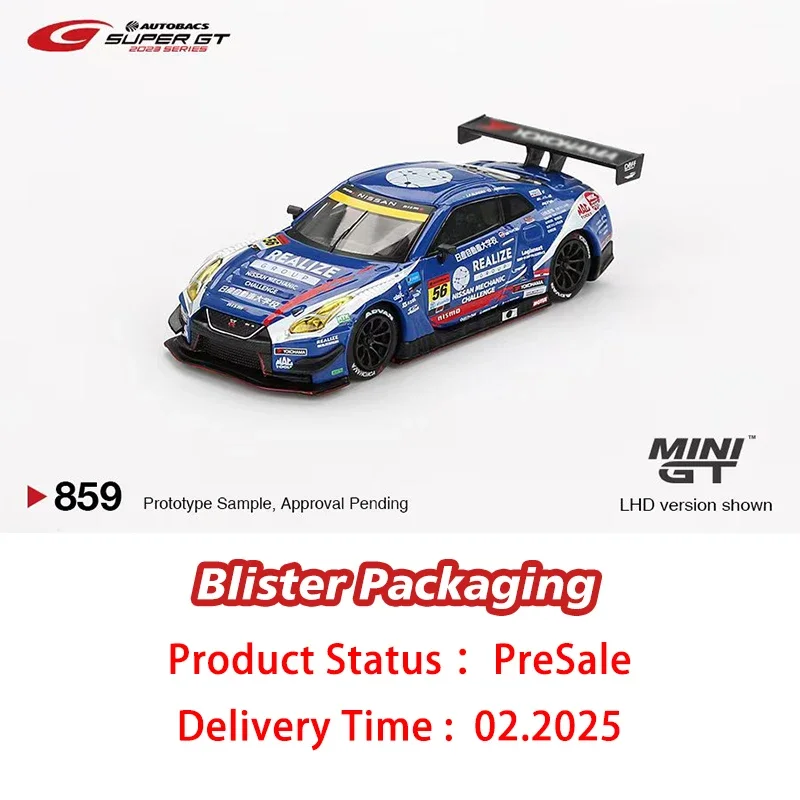 

В наличии MINIGT 859 1:64 GTR R35 # 56, коллекция литых под давлением моделей диорамы, миниатюрные игрушки