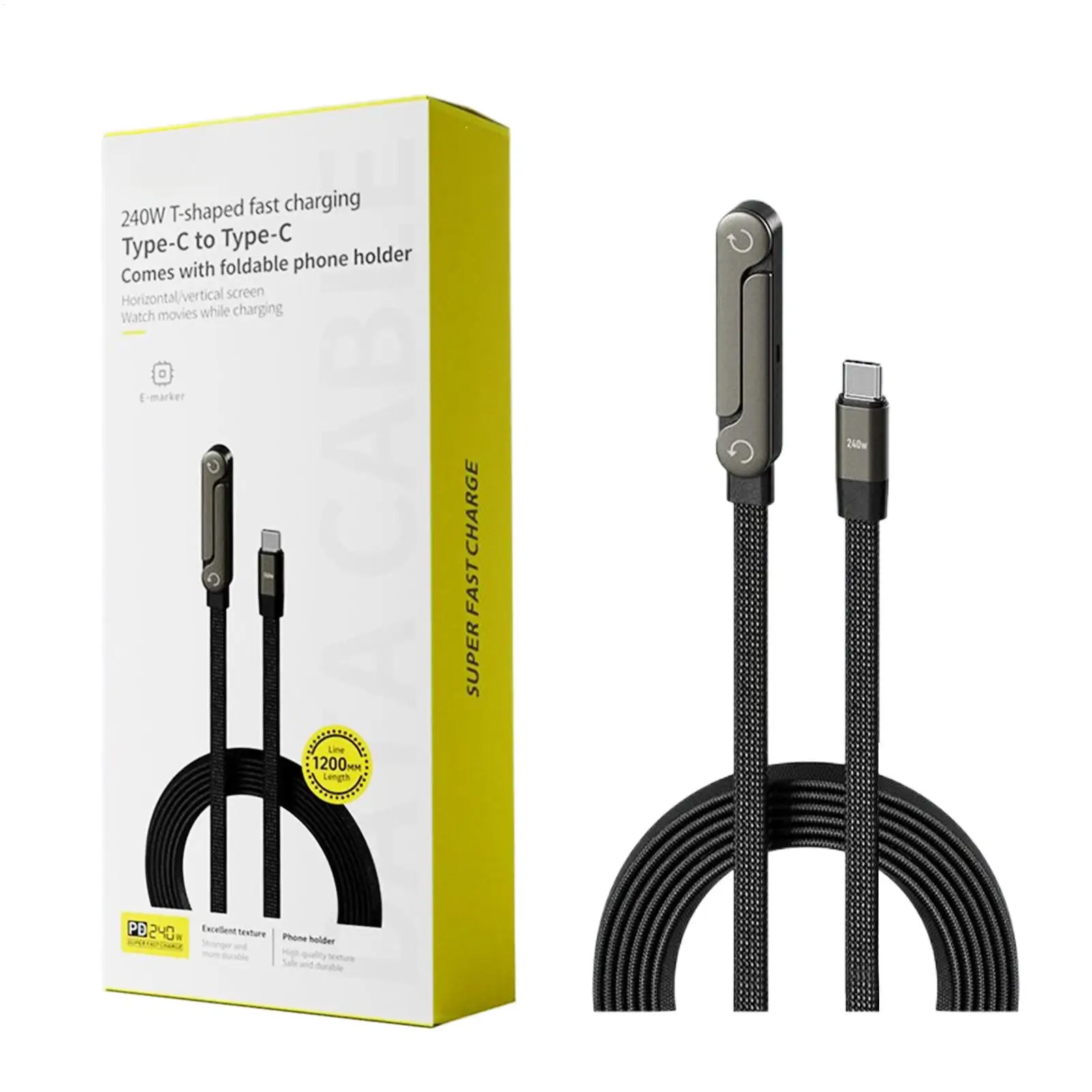 

Невидимая подставка для зарядки телефона Sideways с кабелем для зарядки и встроенной подставкой, складной держатель 2-в-1