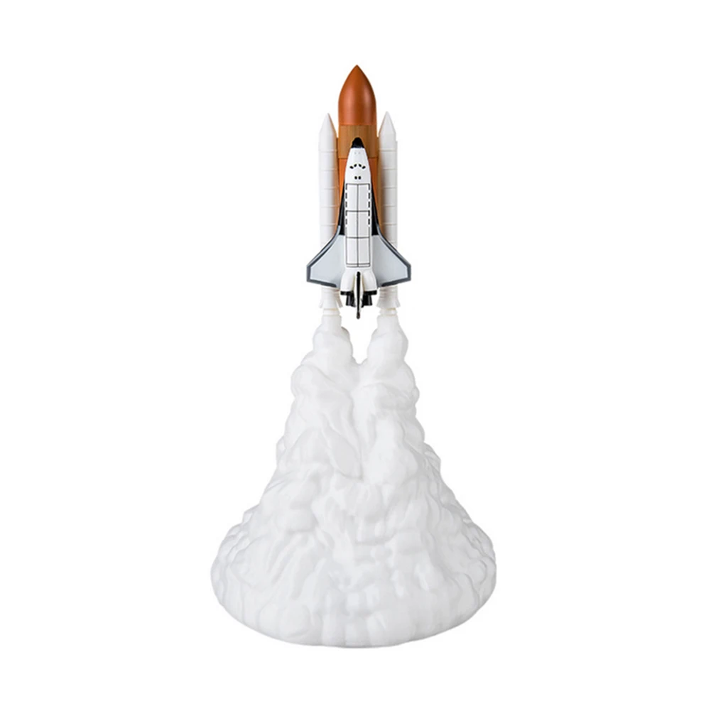 3D Printing Space Shuttle Lamp USB Rechargeable Creative Rocket Moon USB LED Night Light Space Lovers Birthday Gift