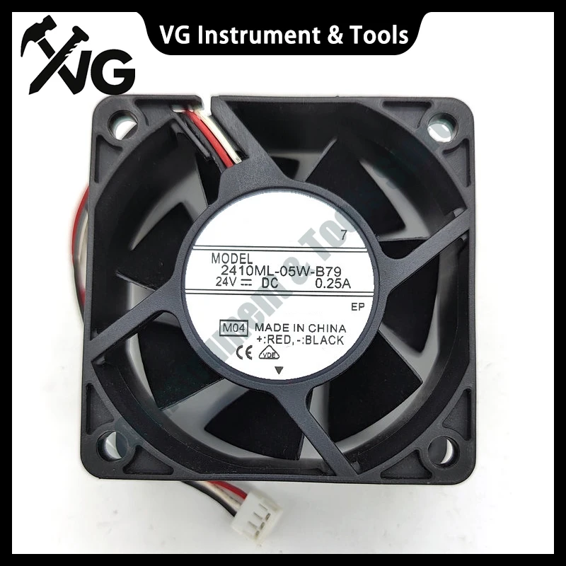 New For 2410ML-05W-B79 M04 DC24V 0.25A 60 x60x25MM Alarm Signal Inverter Cooling Fan