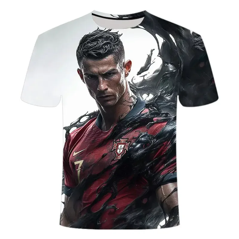 New Ronaldo Venom Graphic T-shirt for Men Summer Cool Pattern Men's and Women's Crew Neck T Shirts Fashion Street Tops Clothing