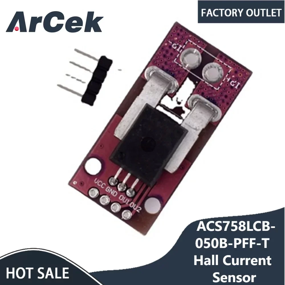 

Official ACS758LCB ACS758LCB-050B-PFF-T Hall Current Sensor Current Module NEW Electronic PCB Board Module 50A/100A/150A/200A