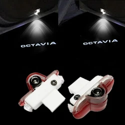 2x LED Car Courtesy Door Light Ghost Shadow Light For VRS Octavia A5 A7 2004 2005 2006 2007 2008 Laser Logo Lamp Projector