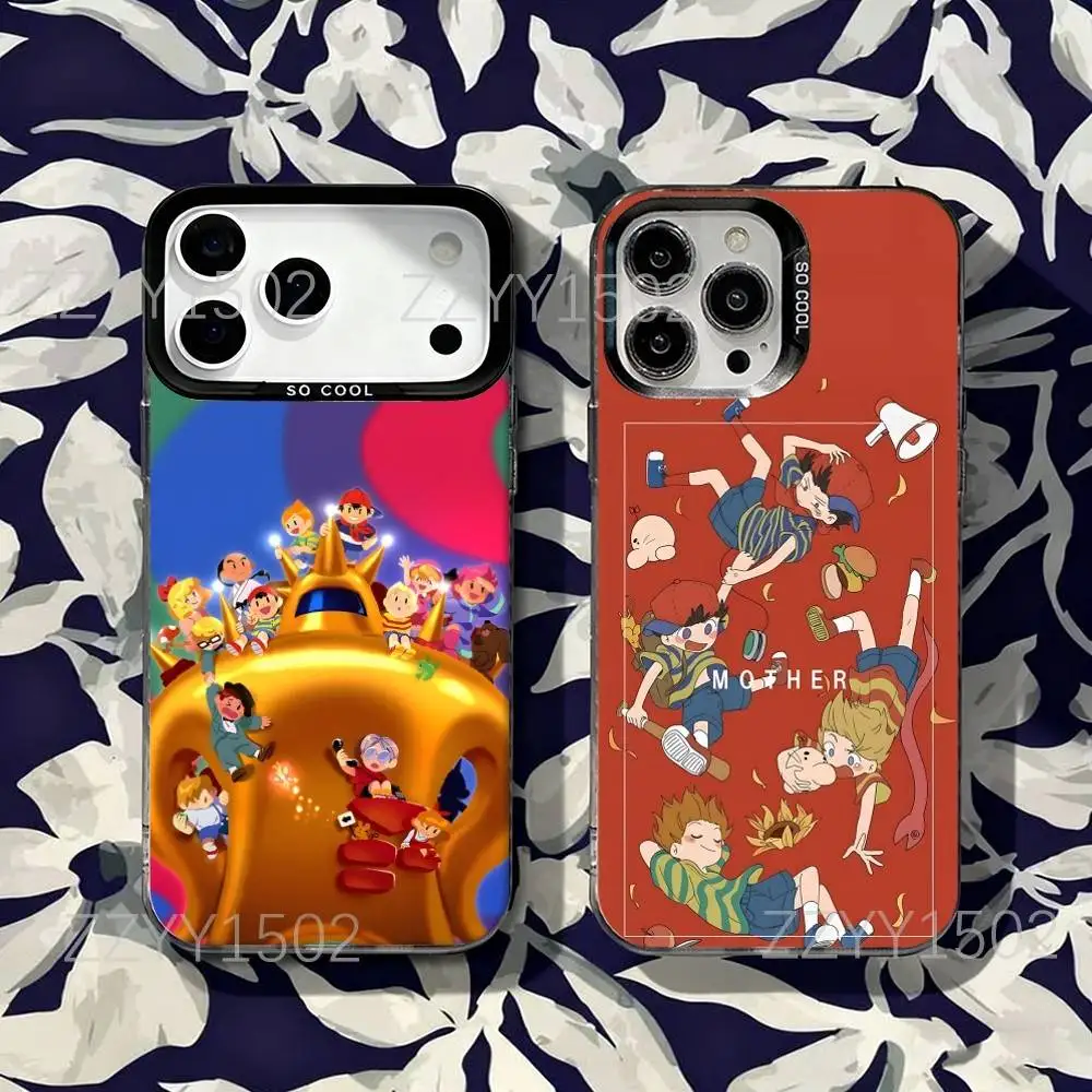 

Game E-EarthBound Mother 4 Phone Case For iPhone 17,16,15,14,13,12,X,8,Pro,Max,Plus,SE4,Air,Mini HD Black IMD Matte