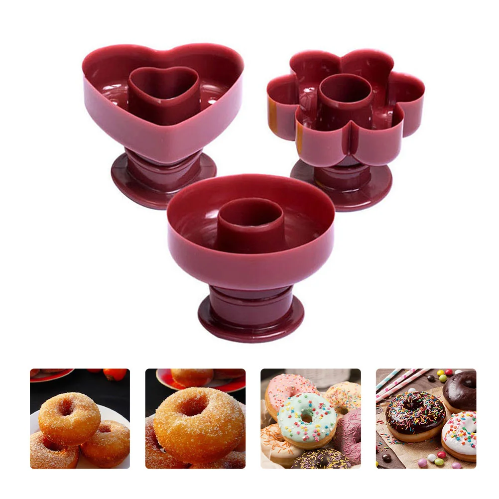 3 pezzi di stampi da forno forniture vassoio per torte stampo per ciambelle ciambelle pentole strumento per biscotti i fiori colata di ciambelle