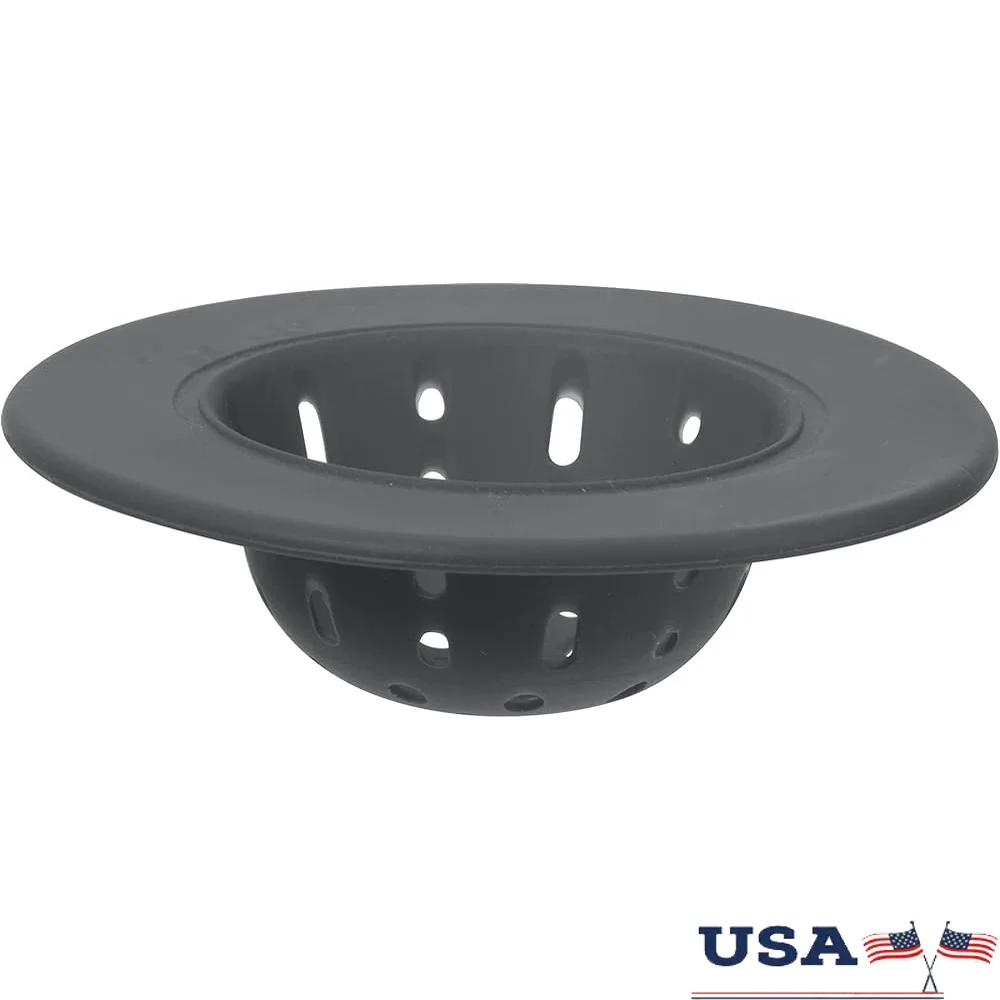 

Силиконовый фильтр для раковины, кухонная сливная крышка, ловушка для еды, гибкая, легко чистящаяся, 4,625-дюймовый обод, аксессуар для раковины, стирка, ванная комната