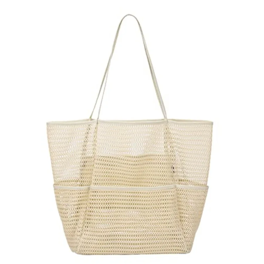 

Beach Bag - Mesh Tote Bag Beach Vacation Clothes for Women Pool Bag for Travel Pool Family Cruise Essentials 2026