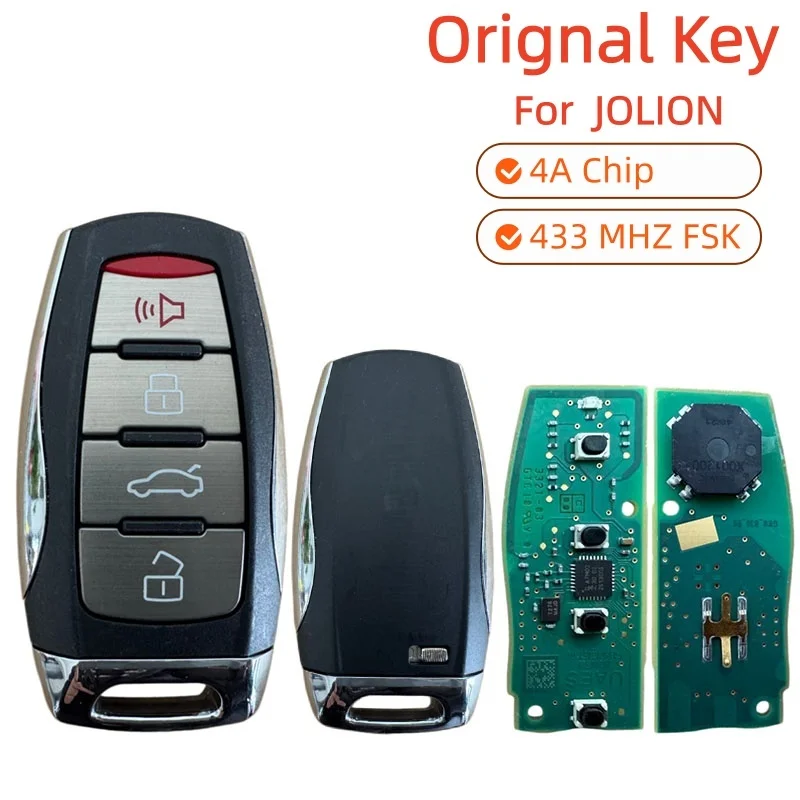 JULIJIA Original Smart Remote Key 433MHZ ASK FSK 4A Chip for Great Wall GWM Haval Jolion Chitu Dargo H6 4 Buttons