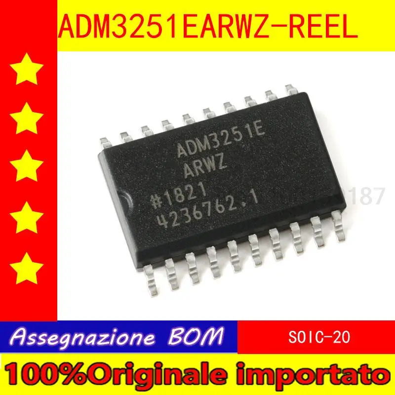 

5pcs/lot Home furnishings ADM3251EARWZ - biennial REEL SOIC - 20 RS - 232 line driver/receiver