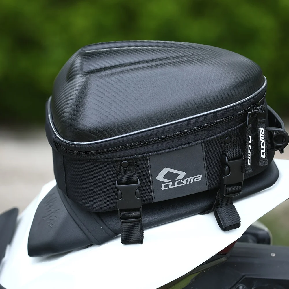 CUCYMA Waterproof Hardshell Motorcycle Rear Seat TailBag Motorbike Side Helmet for Riding Backpack
