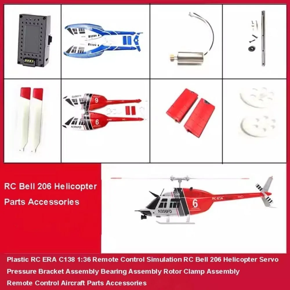 Plastic RC Remote Control Helicopter ERA C138 1:36 Multistyles Propeller Screw Set Simulation RC Bell 206 Helicopter