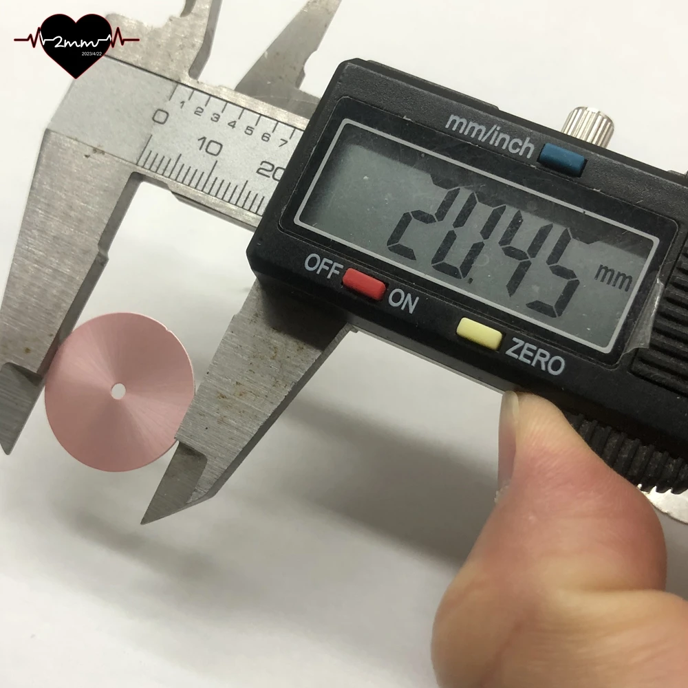 Blank Watch Dial sunburst pink color no window for NH05 Movement 20.5mm Watch Faces sunray