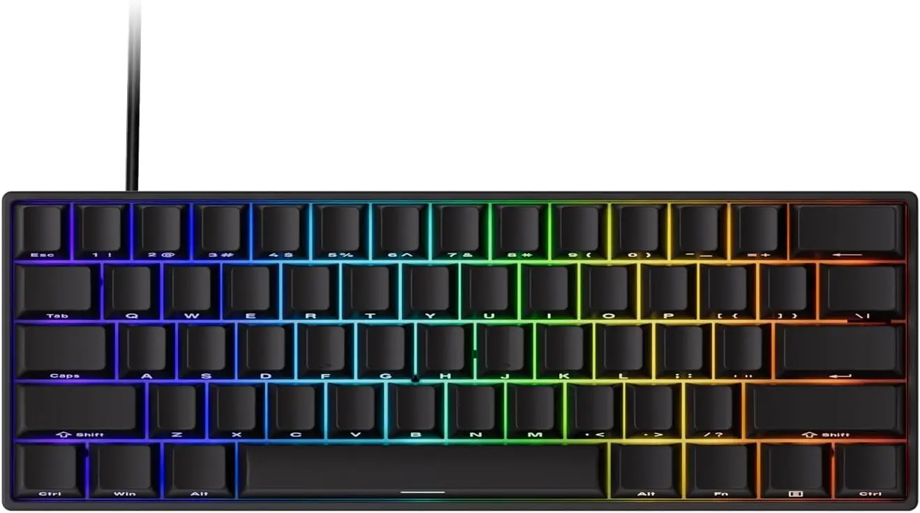 60% Rapid Trigger Gaming Keyboard, 16K Scan Rate, SP Magnetic Switch, Wired, Black Shine-Through