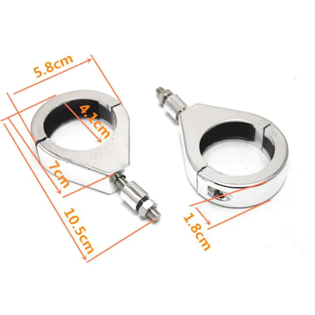 Turn Signal Clamp Electroplated Light Bracket Mount 41mm Motorcycle Repair Accessory for Universal Fork Tube