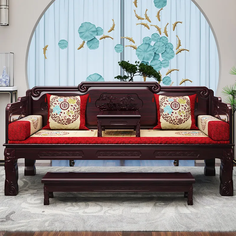 Arhat bed new Chinese solid wood five-piece combination