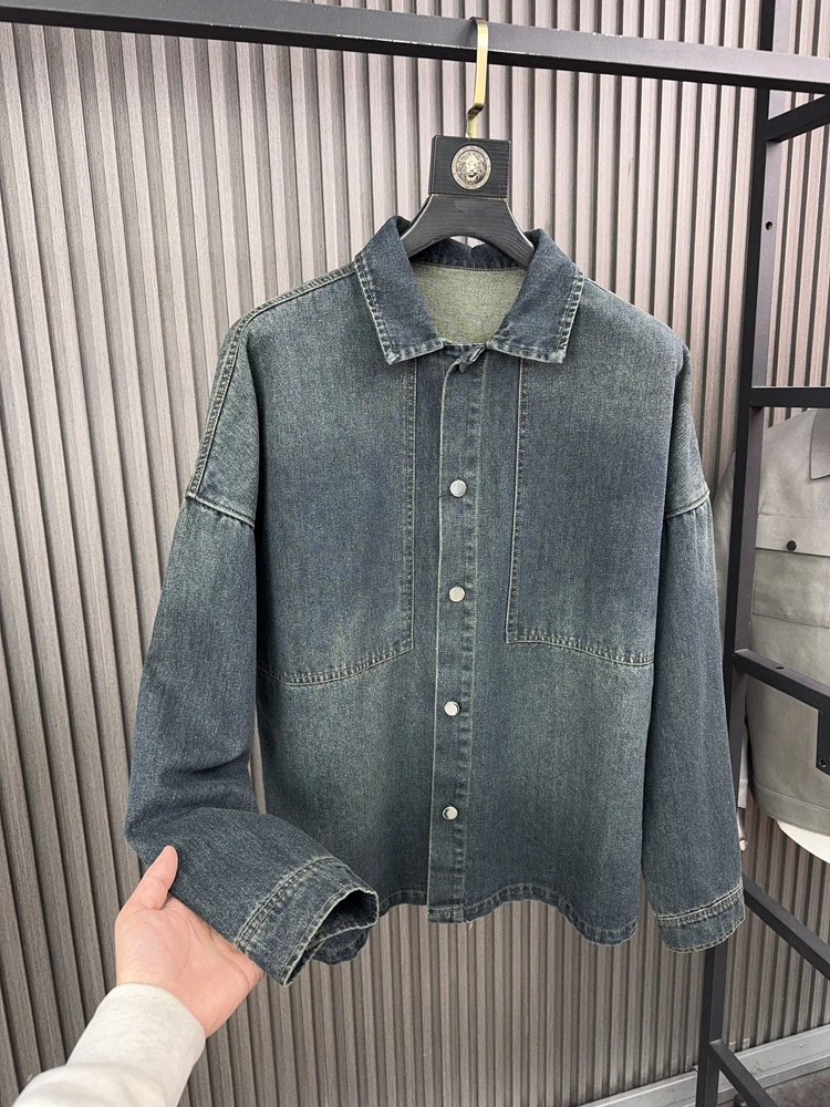 

Svip Cabinet 79 евро, роскошная американская одежда с синим воротником, повседневная удобная мужская джинсовая куртка, верхняя одежда Faion Spring