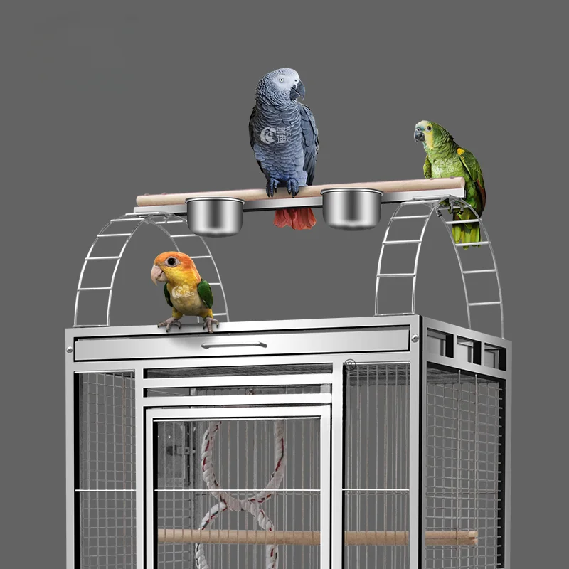 Bird Cage Grey Parrot Bird Cage Extra Large Stainless Steel Bird House Eclectic Parrot Breeding Large Cage SS801