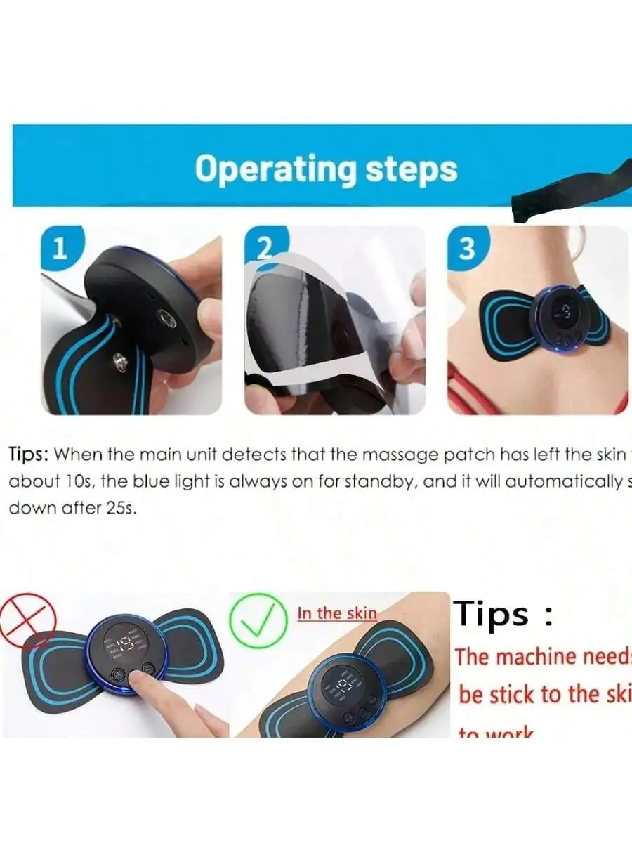 2026, شاشة الكريستال السائل EMS تدليك الرقبة مدلك كهربائي عنق الرحم الظهر التصحيح 8 وضع نبض العضلات محفز المحمولة Rechargeab
