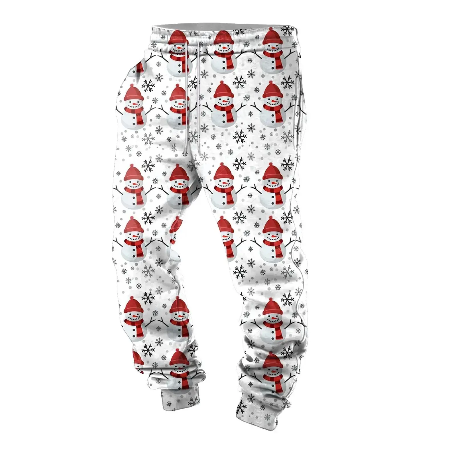 

Мужские 3D трехмерные спортивные штаны с принтом головы Санта-Клауса, зимние удобные повседневные брюки, дизайн на шнурке, фестивальная ограниченная серия