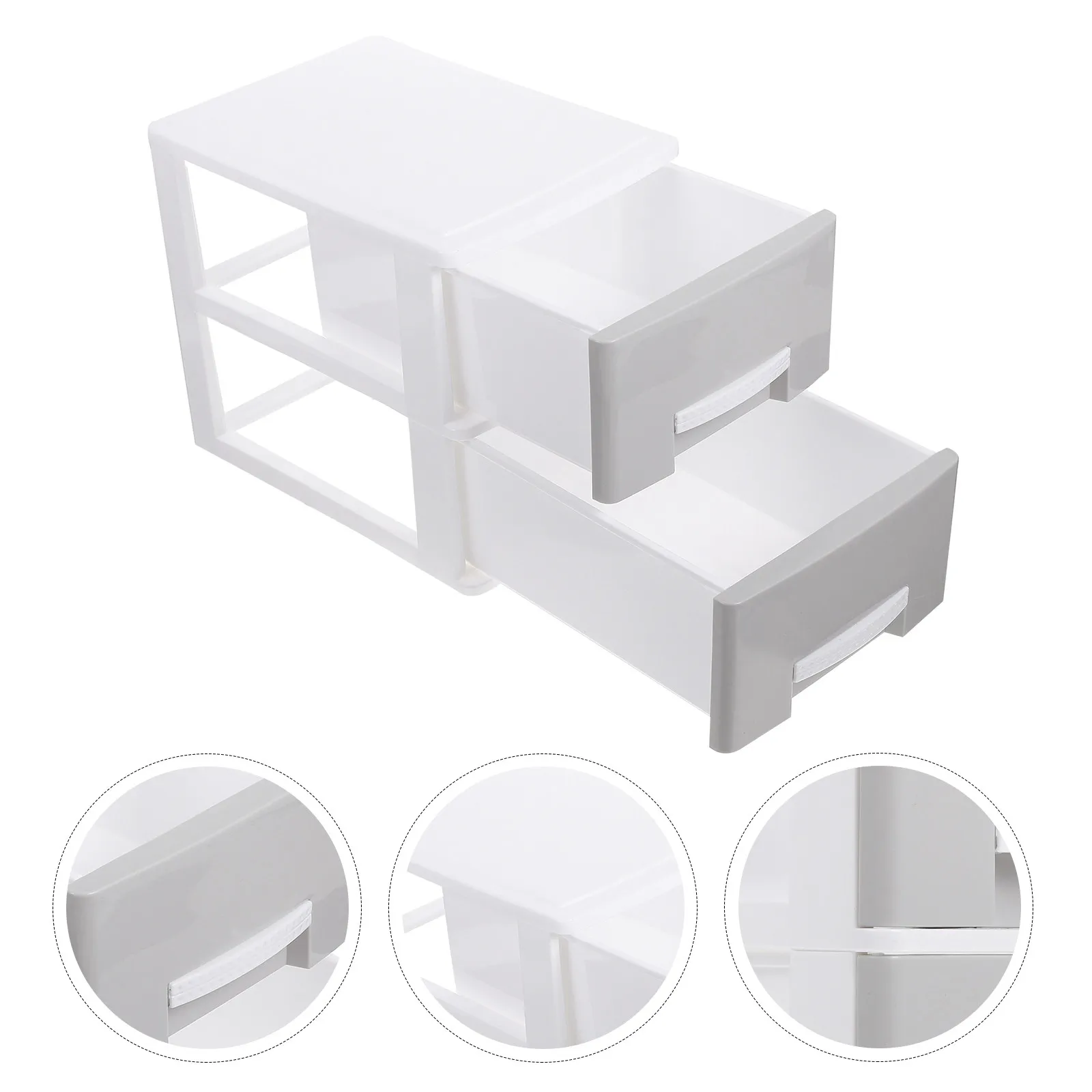 Two Layer Drawer Type Desktop Organizer High Durability Fine Workmanship Multi-Functional Storage Box for Cosmetics Jewelry